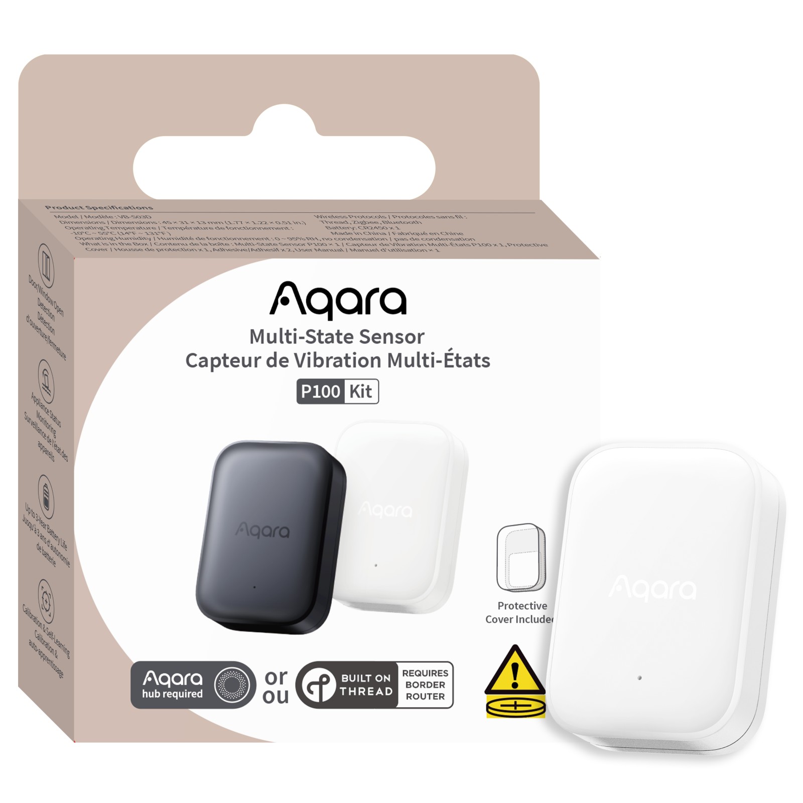 Aqara Multi-State Sensor P100 Kit Biały | Wielofunkcyjny czujnik | Zigbee, Thread