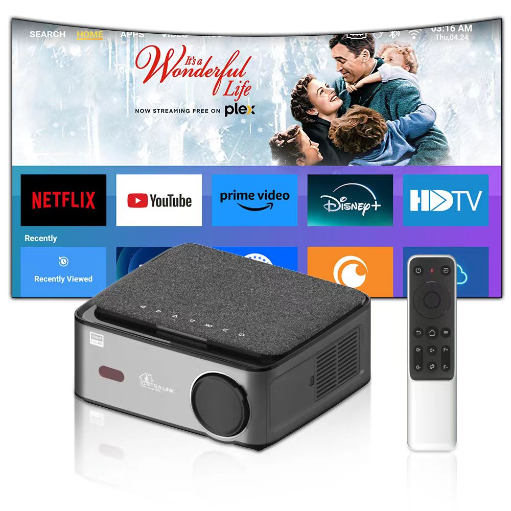 Extralink Smart Life Vision Pro | Projektor | 450 ANSI, 1080p, Android 9.0